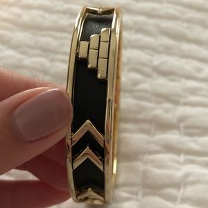 House of Harlow gold & leather bangle